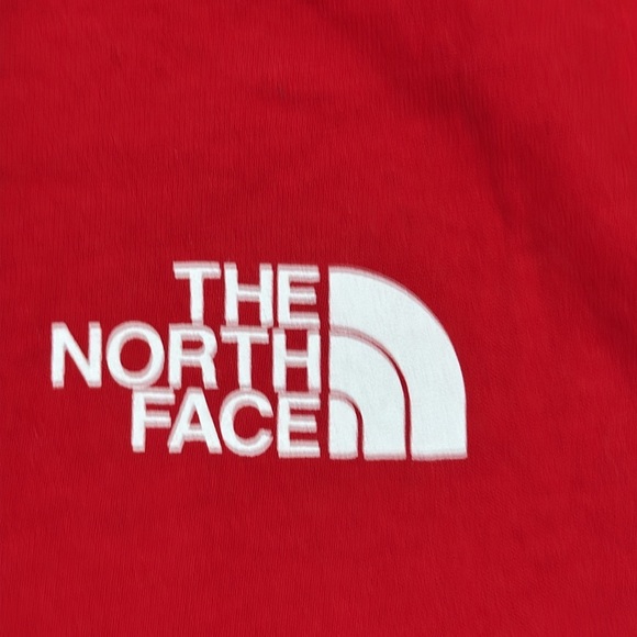The North Face Women’s Spell Out Triple Logo Short Sleeve T-Shirt Red Size Small - Picture 5 of 6
